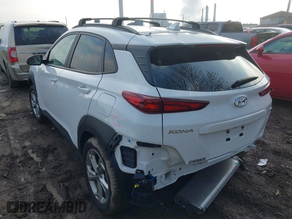2023 Hyundai Kona SEL with VIN KM8K6CAB8PU051656, listed as a IAAI auction lot 41195251 with 8,890 mi miles. Bid and sale history available at carsss.com. Image 3.