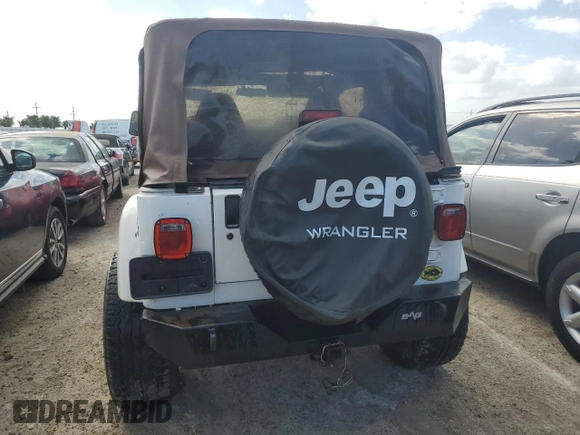 2001 Jeep Wrangler Sahara with VIN 1J4FA59S31P334308, listed as a Copart auction lot 77984464 with 116,293 mi miles and Salvage Title. Bid and sale history available at carsss.com. Image 6.
