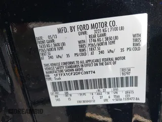2013 Ford F-150 XL z VIN 1FTFX1CF2DFC39774, wystawiony jako IAAI lot #42330748 z przebiegiem 142 135 mil mil oraz . Historia ofert i sprzedaży dostępna na DreamBid. Obrazek 9.
