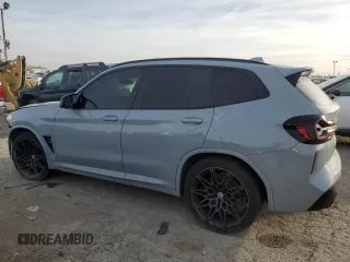 2022 BMW X3 M with VIN 5YM13EC01N9N34588, listed as a Copart auction lot 76460514 with 35,021 mi miles and Salvage Title. Bid and sale history available at carsss.com. Image 2.