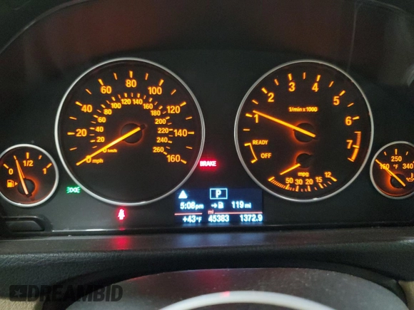 2014 BMW 4 Series 428i xDrive with VIN WBA3N9C58EK245647, listed as a Copart auction lot 44729505 with 45,383 mi miles and Non Repairable. Bid and sale history available at carsss.com. Image 9.