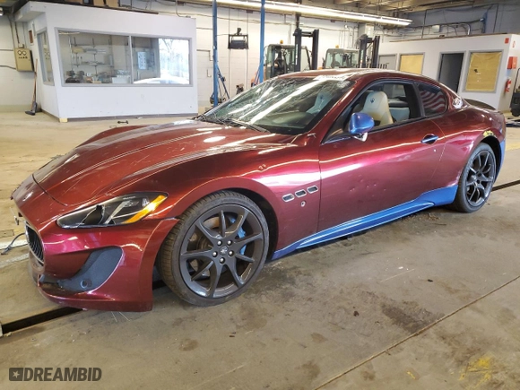 2013 Maserati GranTurismo Sport with VIN ZAM45VLA1D0073304, listed as a Copart auction lot 77509974 with 76,038 mi miles and Salvage Title. Bid and sale history available at carsss.com. Image 1.