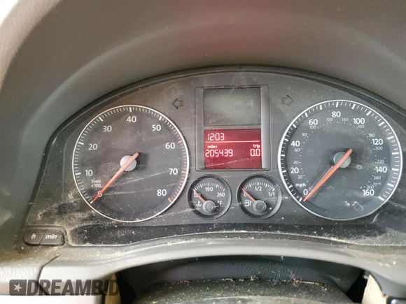2006 Volkswagen Jetta 2.5L with VIN 3VWRF71K16M765137, listed as a Copart auction lot 57468505 with 205,439 mi miles and Salvage title. Bid and sale history available at DreamBid. Image 9.