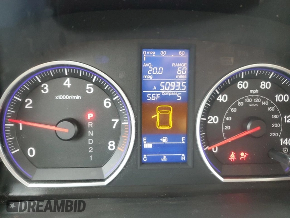 2010 Honda CR-V EX z VIN JHLRE4H56AC012656, wystawiony jako Copart lot #50982635 z przebiegiem 97 223 mil mil oraz Szkoda całkowita • Salvage title. Historia ofert i sprzedaży dostępna na DreamBid. Obrazek 9.