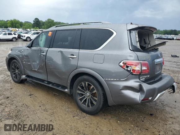 2017 Nissan Armada Platinum with VIN JN8AY2NF8H9300967, listed as a Copart auction lot 55513905 with 120,266 mi miles and Salvage title. Bid and sale history available at DreamBid. Image 2.