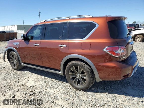 2017 Nissan Armada Platinum with VIN JN8AY2NF5H9303731, listed as a Copart auction lot 48478935 with 125,384 mi miles and Salvage Title. Bid and sale history available at carsss.com. Image 2.