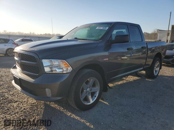 2018 Ram 1500 Express with VIN 1C6RR7FT0JS135340, listed as a Copart auction lot 48377635 with 122,456 mi miles and Salvage Title. Bid and sale history available at carsss.com. Image 1.