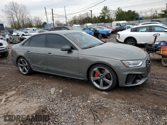 2023 Audi A4 S line Premium Plus with VIN WAUEAAF40PA012816, listed as a Copart auction lot 51128865 with 16,875 mi miles and Salvage Title. Bid and sale history available at DreamBid. Image 4.