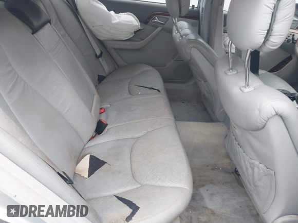2002 Mercedes-Benz S-Class 5.0L with VIN WDBNG75J32A241980, listed as a IAAI auction lot 41971627 with 160,634 mi miles. Bid and sale history available at carsss.com. Image 8.