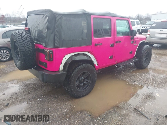 2016 Jeep Wrangler Unlimited Sport with VIN 1C4BJWDG1GL168500, listed as a IAAI auction lot 41535907 with 108,206 mi miles and . Bid and sale history available at DreamBid. Image 4.