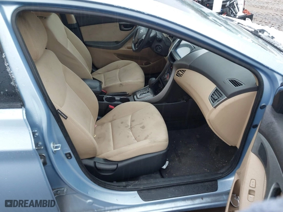 2013 Hyundai Elantra GLS PZEV with VIN KMHDH4AE8DU496607, listed as a IAAI auction lot 41432760 with 165,115 mi miles. Bid and sale history available at carsss.com. Image 5.