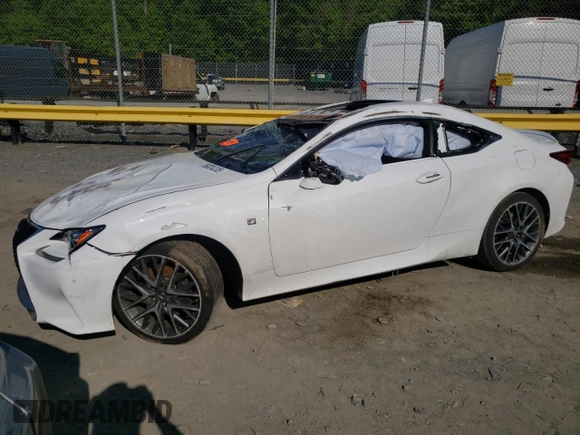 2016 Lexus RC 300 F Sport with VIN JTHSM5BC2G5001387, listed as a Copart auction lot 56324235 with 74,850 mi miles and Salvage title. Bid and sale history available at DreamBid. Image 1.
