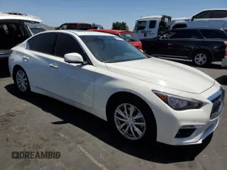 2022 Infiniti Q50 Luxe with VIN JN1EV7BP0NM310310, listed as a Copart auction lot 60804715 with 54,424 mi miles and Salvage title. Bid and sale history available at DreamBid. Image 4.