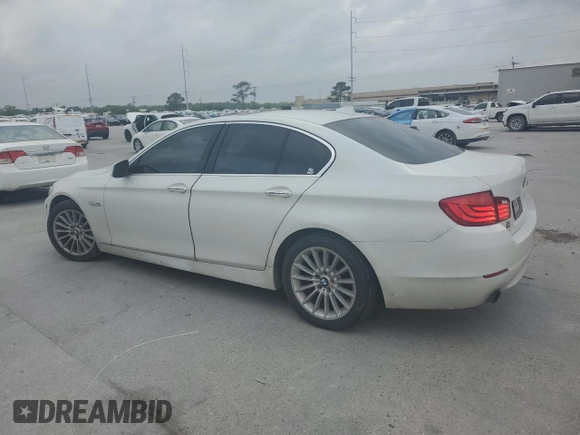 2011 BMW 5 Series 535i with VIN WBAFR7C50BC806368, listed as a Copart auction lot 51982855 with 108,705 mi miles and Salvage Title. Bid and sale history available at carsss.com. Image 2.