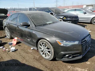 2017 Audi A6 Premium Plus with VIN WAUF2AFC9HN133847, listed as a Copart auction lot 47553955 with 57,064 mi miles and Salvage Title. Bid and sale history available at carsss.com. Image 4.