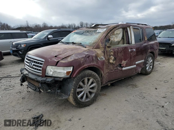2009 Infiniti QX56 with VIN 5N3AA08C49N901603, listed as a Copart auction lot 82772454 with 0 mi miles and Salvage Title. Bid and sale history available at carsss.com. Image 1.