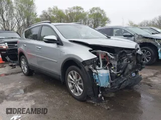 2017 Toyota RAV4 Hybrid Limited with VIN JTMDJREV5HD140010, listed as a IAAI auction lot 41925106 with 97,835 mi miles. Bid and sale history available at carsss.com. Image 1.
