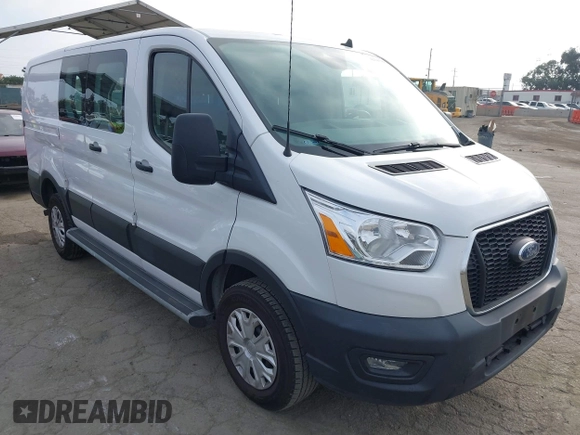 2021 Ford Transit Cargo with VIN 1FTBR1Y85MKA69355, listed as a IAAI auction lot 42544780 with 33,288 mi miles and . Bid and sale history available at DreamBid. Image 1.