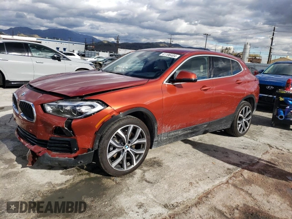 2021 BMW X2 sDrive28i with VIN WBXYH9C09M5S52059, listed as a Copart auction lot 41196404 with 10,506 mi miles. Bid and sale history available at carsss.com. Image 1.