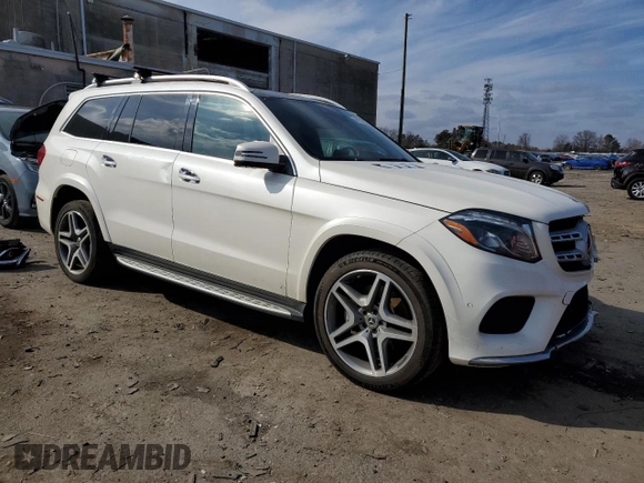 2019 Mercedes-Benz GLS 550 with VIN 4JGDF7DE0KB222488, listed as a Copart auction lot 44737695 with 86,977 mi miles and Salvage title. Bid and sale history available at DreamBid. Image 4.