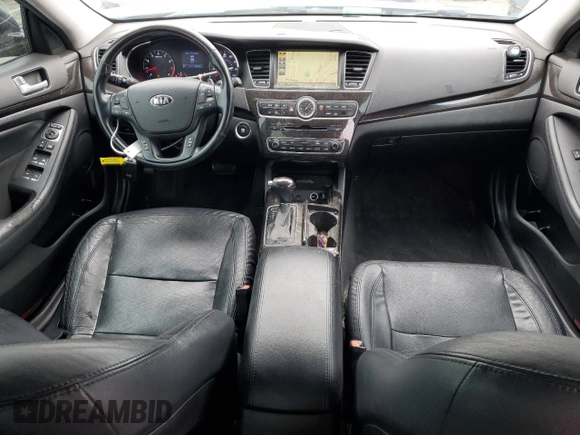 2015 Kia Cadenza Premium with VIN KNALN4D74F5172585, listed as a Copart auction lot 81832094 with 108,888 mi miles and Salvage Title. Bid and sale history available at carsss.com. Image 8.