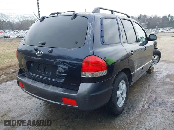 2005 Hyundai Santa Fe GLS with VIN KM8SC73D45U943575, listed as a IAAI auction lot 41676922 with 265,333 mi miles. Bid and sale history available at carsss.com. Image 4.