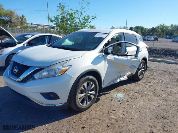 2016 Nissan Murano S with VIN 5N1AZ2MG9GN139159, listed as a IAAI auction lot 41854436 with 134,766 mi miles. Bid and sale history available at carsss.com. Image 2.