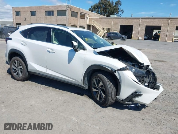 2021 Lexus NX with VIN JTJGARDZ8M5024318, listed as a IAAI auction lot 41859088 with 39,580 mi miles. Bid and sale history available at carsss.com. Image 1.
