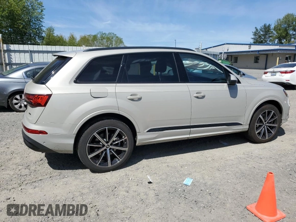 2023 Audi Q7 Premium Plus with VIN WA1LXBF77PD018405, listed as a Copart auction lot 55975455 with 15,702 mi miles and Salvage title. Bid and sale history available at DreamBid. Image 3.