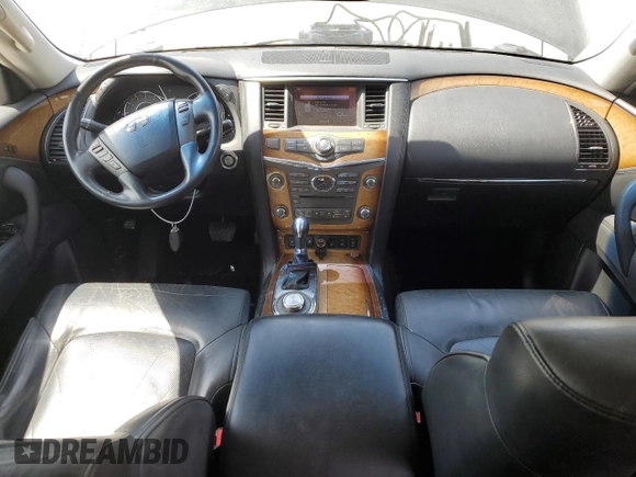 2012 Infiniti QX56 7-passenger with VIN JN8AZ2NE6C9021479, listed as a Copart auction lot 58426124 with 204,710 mi miles and Clean Title. Bid and sale history available at carsss.com. Image 8.