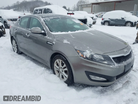 2013 Kia Optima EX with VIN 5XXGN4A70DG258168, listed as a IAAI auction lot 41209415 with 169,365 mi miles. Bid and sale history available at carsss.com. Image 1.