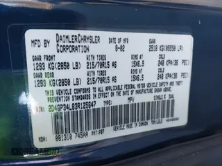 2003 Dodge Grand Caravan with VIN 2D4GP34L83R125647, listed as a IAAI auction lot 41336505 with 283,511 mi miles and . Bid and sale history available at DreamBid. Image 9.