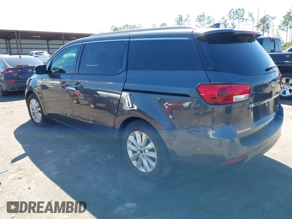 2015 Kia Sedona EX with VIN KNDMC5C16F6020236, listed as a IAAI auction lot 41805718 with 155,176 mi miles. Bid and sale history available at carsss.com. Image 3.