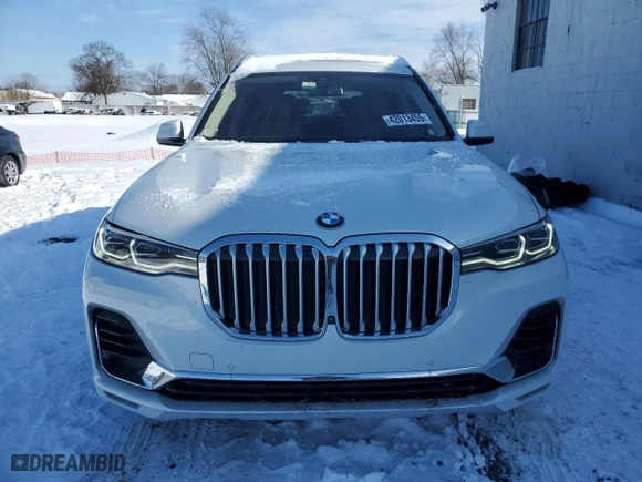 2022 BMW X7 xDrive40i with VIN 5UXCW2C0XN9K00713, listed as a Copart auction lot 42013455 with 34,451 mi miles and Salvage Title. Bid and sale history available at carsss.com. Image 5.