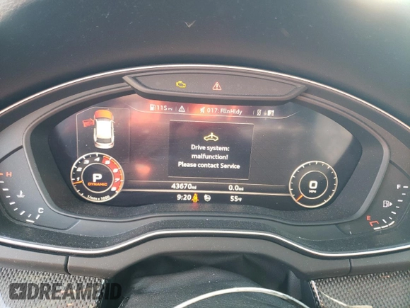 2018 Audi SQ5 Prestige with VIN WA1C4AFY0J2182559, listed as a Copart auction lot 78386744 with 43,670 mi miles and Salvage Title. Bid and sale history available at DreamBid. Image 9.