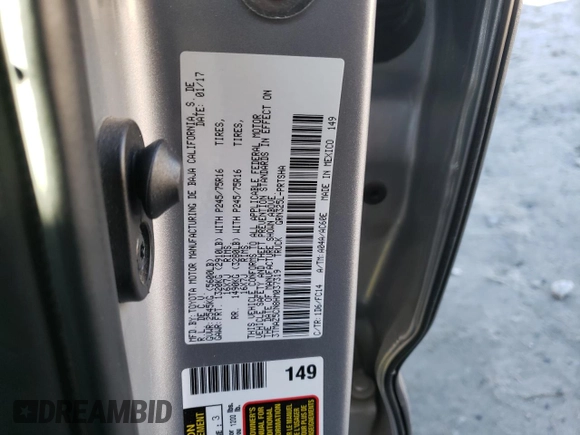 2017 Toyota Tacoma SR5 with VIN 3TMAZ5CN8HM037319, listed as a Copart auction lot 89056005 with 31,084 mi miles and Salvage Title. Bid and sale history available at DreamBid. Image 12.