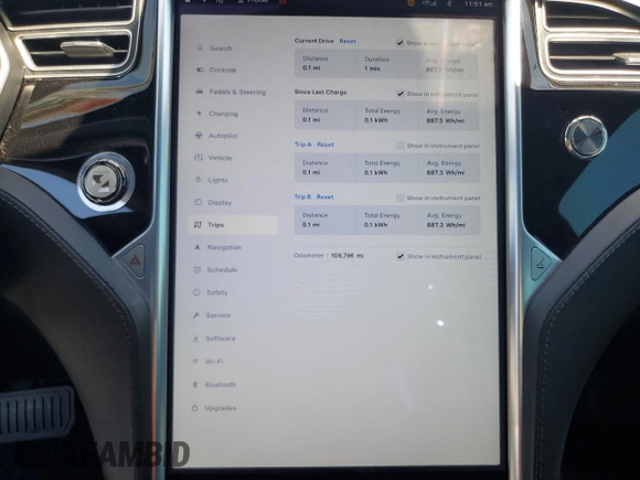2016 Tesla Model S 70 with VIN 5YJSA1E11GF136081, listed as a Copart auction lot 53470695 with 109,796 mi miles and Clean title. Bid and sale history available at DreamBid. Image 9.