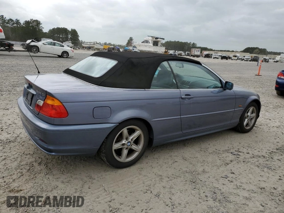 2002 BMW 3 Series 325Ci with VIN WBABS33422JY59264, listed as a Copart auction lot 49775005 with 0 mi miles and Clean Title. Bid and sale history available at carsss.com. Image 3.
