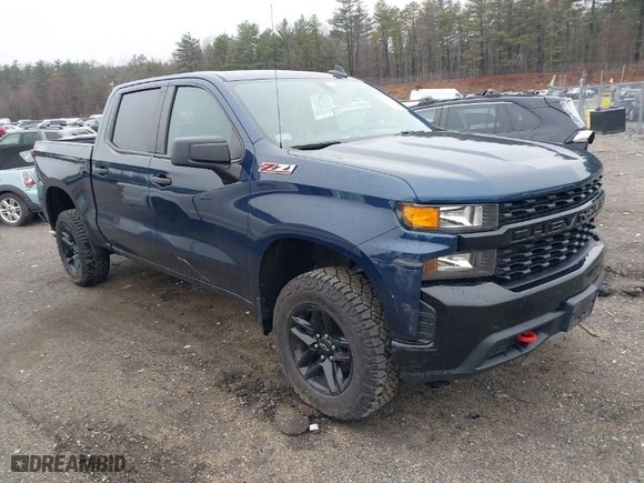 2019 Chevrolet Silverado 1500 Custom Trail Boss with VIN 1GCPYCEH6KZ400716, listed as a IAAI auction lot 41919009 with 57,091 mi miles. Bid and sale history available at carsss.com. Image 1.