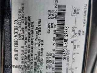 2018 Ford Fusion Hybrid SE with VIN 3FA6P0LU8JR152278, listed as a Copart auction lot 47859725 with 154,020 mi miles and Salvage Title. Bid and sale history available at carsss.com. Image 14.
