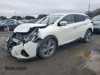 2019 Nissan Murano Platinum z VIN 5N1AZ2MS0KN161709, wystawiony jako Copart lot #47587865 z przebiegiem 89 267 mil mil oraz Szkoda całkowita • Salvage title. Historia ofert i sprzedaży dostępna na DreamBid. Obrazek 1.