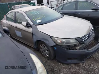 2013 Honda Accord LX z VIN 1HGCR2F34DA145043, wystawiony jako IAAI lot #41360817 z przebiegiem Nie podano mil oraz . Historia ofert i sprzedaży dostępna na DreamBid. Obrazek 1.