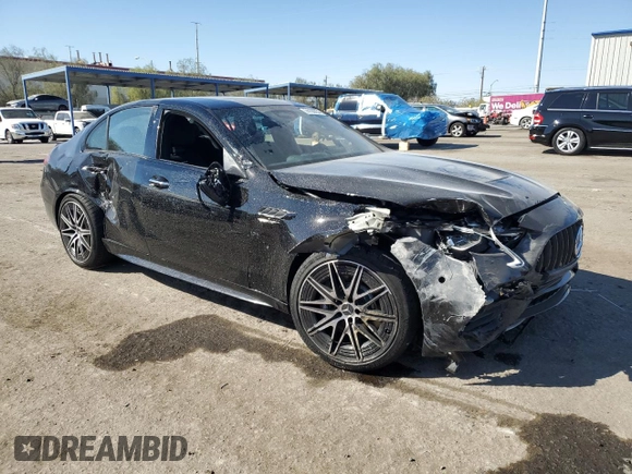 2024 Mercedes-Benz C 63 S AMG E Performance with VIN W1KAF8AB1RR236561, listed as a Copart auction lot 74100654 with 738 mi miles and Salvage title. Bid and sale history available at DreamBid. Image 4.