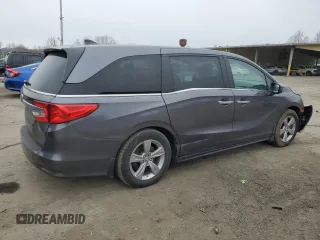 2020 Honda Odyssey EX-L with VIN 5FNRL6H75LB068609, listed as a Copart auction lot 52558295 with 59,841 mi miles and Salvage Title. Bid and sale history available at carsss.com. Image 3.
