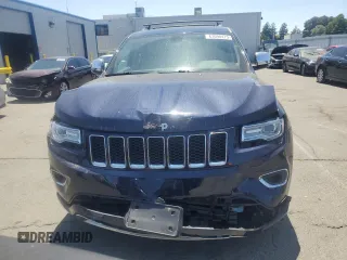 2015 Jeep Grand Cherokee Overland with VIN 1C4RJFCG0FC629863, listed as a Copart auction lot 63098475 with 92,426 mi miles and Salvage title. Bid and sale history available at DreamBid. Image 5.
