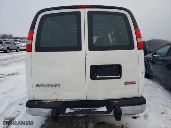2009 GMC Savana Cargo Van with VIN 1GTGG25C391166769, listed as a Copart auction lot 42091755 with 124,368 mi miles and Clean Title. Bid and sale history available at carsss.com. Image 6.