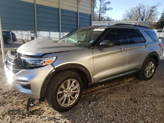 2024 Ford Explorer XLT with VIN 1FMSK7DH9RGA53632, listed as a Copart auction lot 45602795 with 3,363 mi miles and Salvage Title. Bid and sale history available at carsss.com. Image 1.