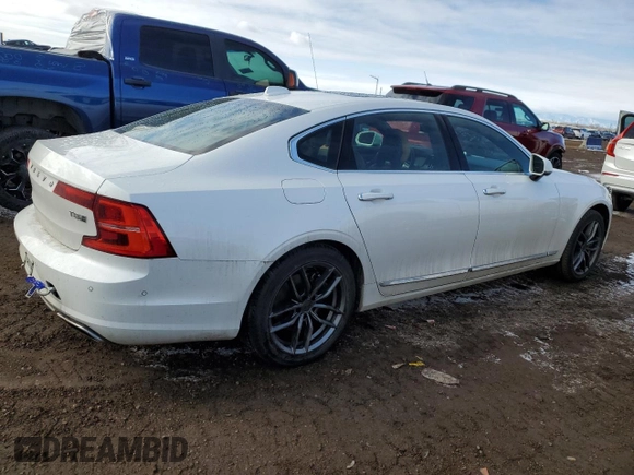 2018 Volvo S90 Inscription with VIN LVYBC0AL0JP024003, listed as a Copart auction lot 46410805 with 103,393 mi miles and Salvage Title. Bid and sale history available at carsss.com. Image 3.