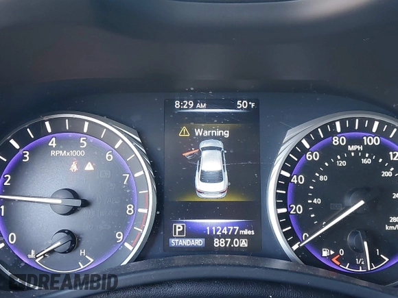 2015 Infiniti Q50 Premium with VIN JN1BV7APXFM333101, listed as a IAAI auction lot 41667109 with 112,477 mi miles and . Bid and sale history available at DreamBid. Image 7.