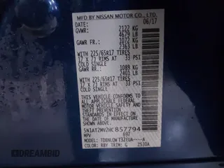 2017 Nissan Rogue SL with VIN 5N1AT2MV2HC857794, listed as a IAAI auction lot 41416670 with 116,554 mi miles. Bid and sale history available at carsss.com. Image 9.